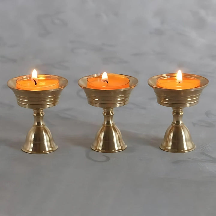 Pedestal Copper Cup Candle Holder | Stornfield
