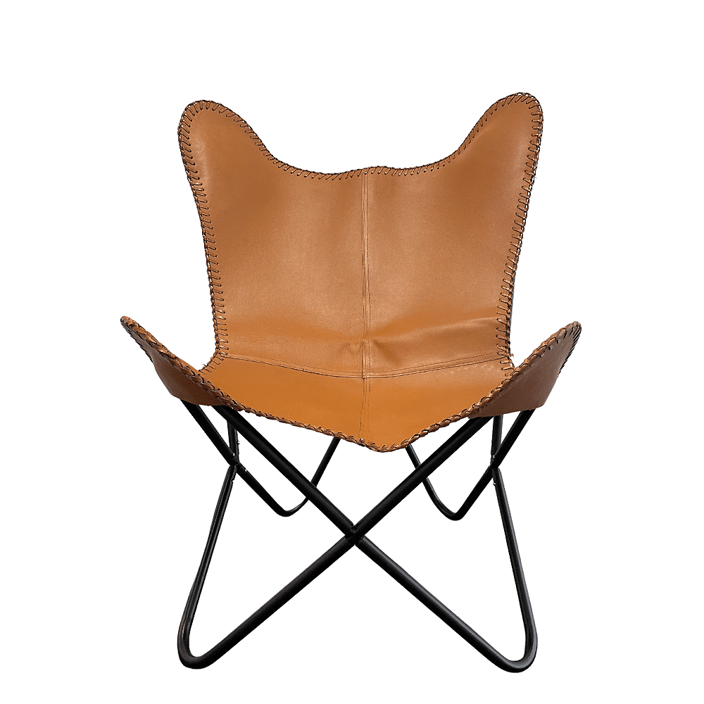 Bat chair made of real leather (available in different colors) | Stornfield