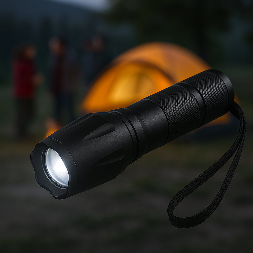 Taclight LED Zoom Flashlight (waterproof and shockproof) w/5 functions | Stornfield