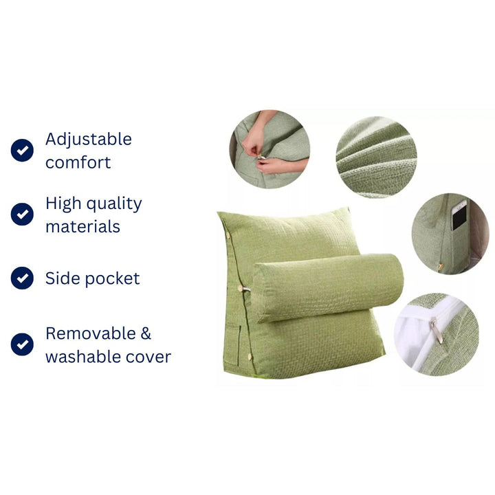LoungeEase | Back Support Pillow for Reading and TV - Adjustable Bed Cushion for Lumbar Support - Posture Comfort - Stornfield Multi-purpose Pillow