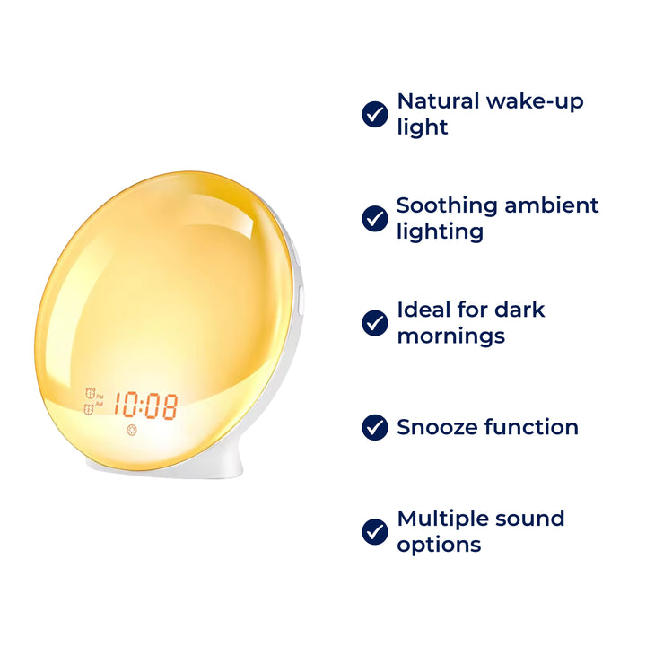 LumiRise | Sunrise Alarm Clock – Natural Wake-up Light – Mood Lighting – Ideal for dark mornings Stornfield