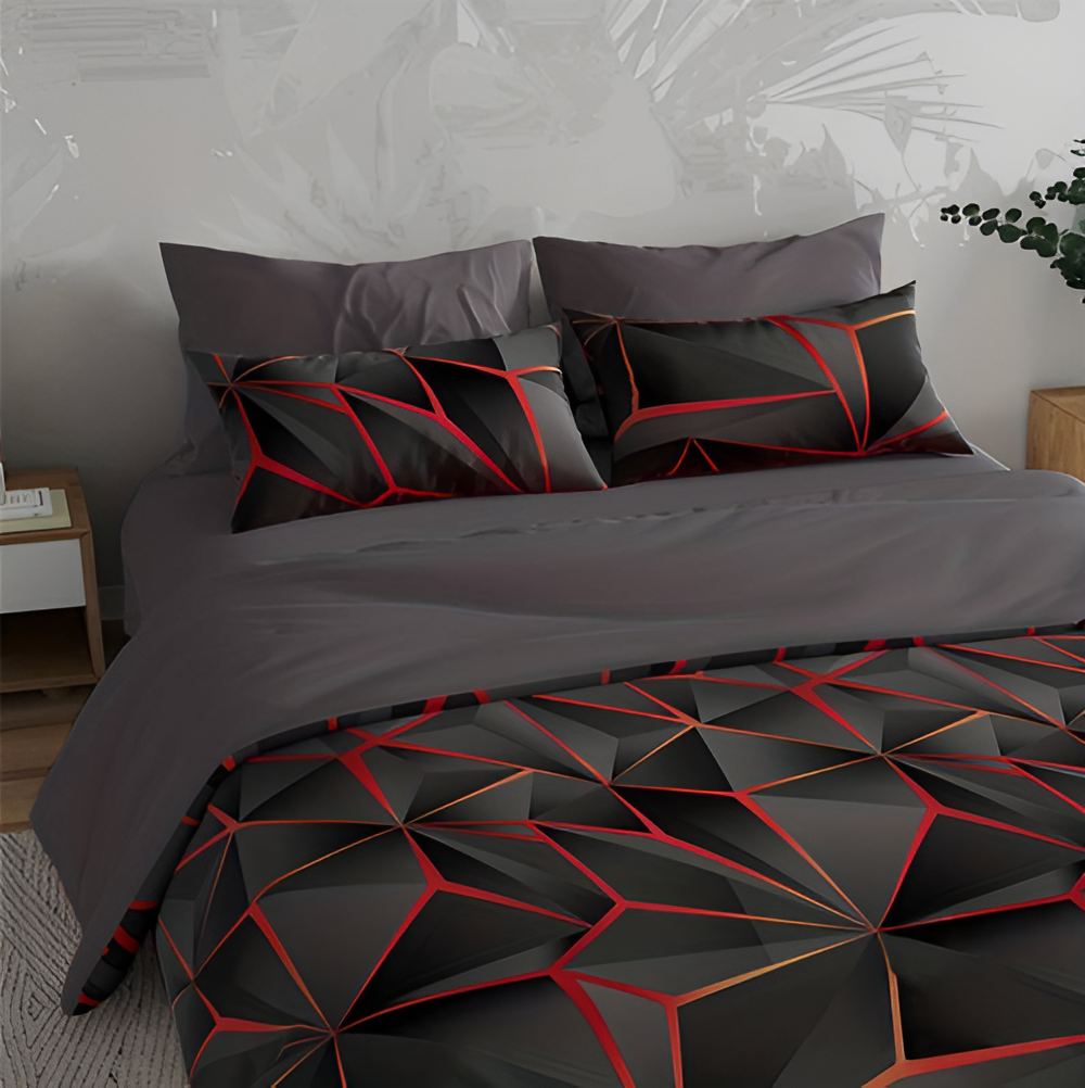 Stornfield | CLOUDLUX - Fluffy 3D-printed check bedding set