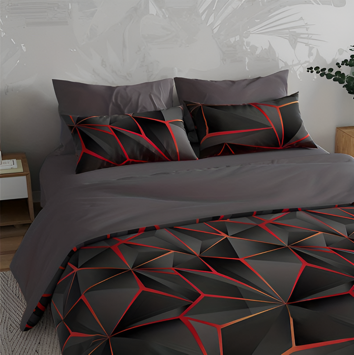 Stornfield | CLOUDLUX - Fluffy 3D-printed check bedding set