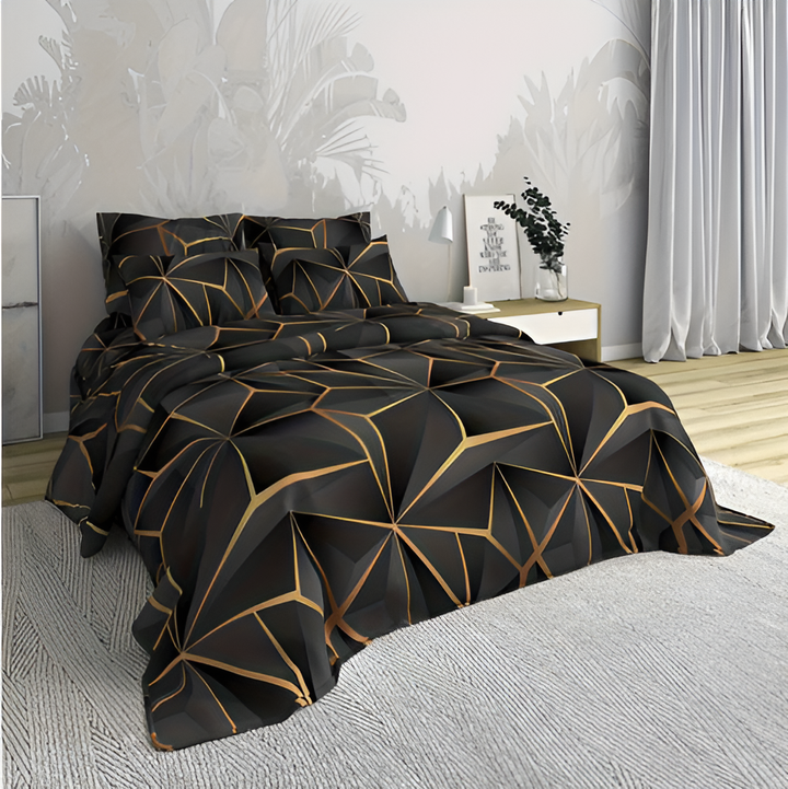 Stornfield | CLOUDLUX - Fluffy 3D-printed check bedding set