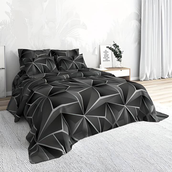 Stornfield | CLOUDLUX - Fluffy 3D-printed check bedding set