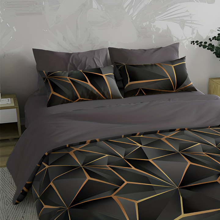 Stornfield | CLOUDLUX - Fluffy 3D-printed check bedding set