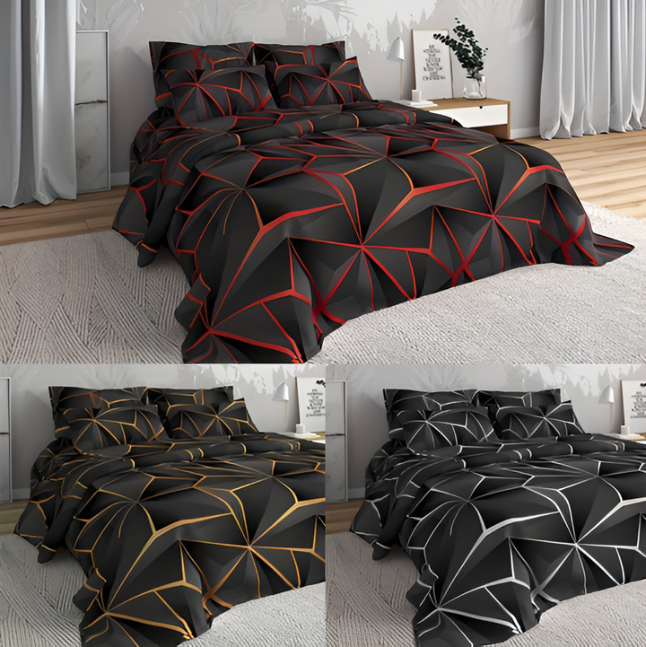 Stornfield | CLOUDLUX - Fluffy 3D-printed check bedding set