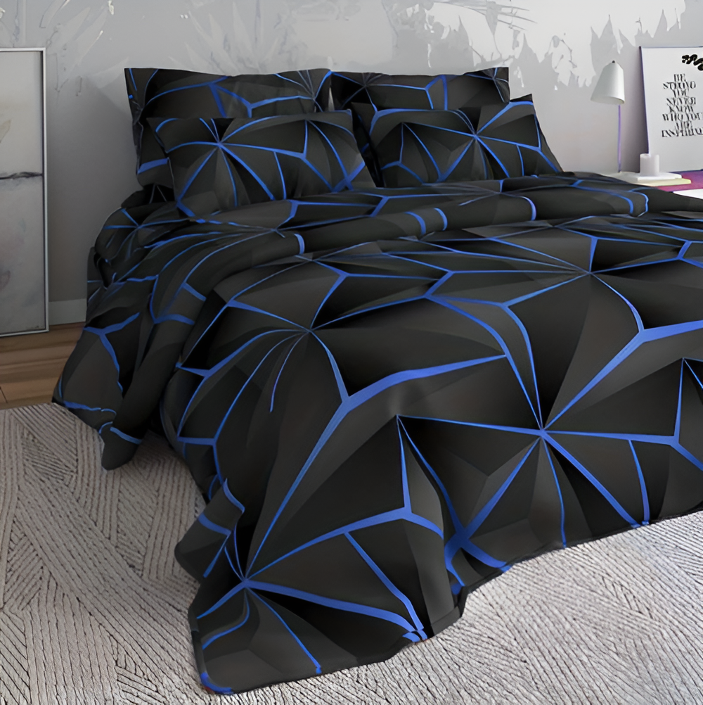 Stornfield | CLOUDLUX - Fluffy 3D-printed check bedding set