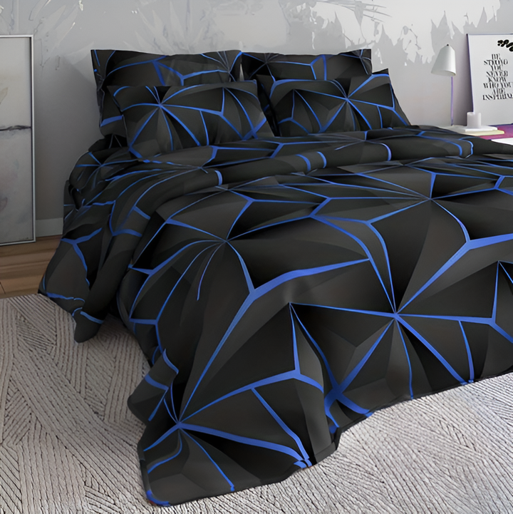 Stornfield | CLOUDLUX - Fluffy 3D-printed check bedding set