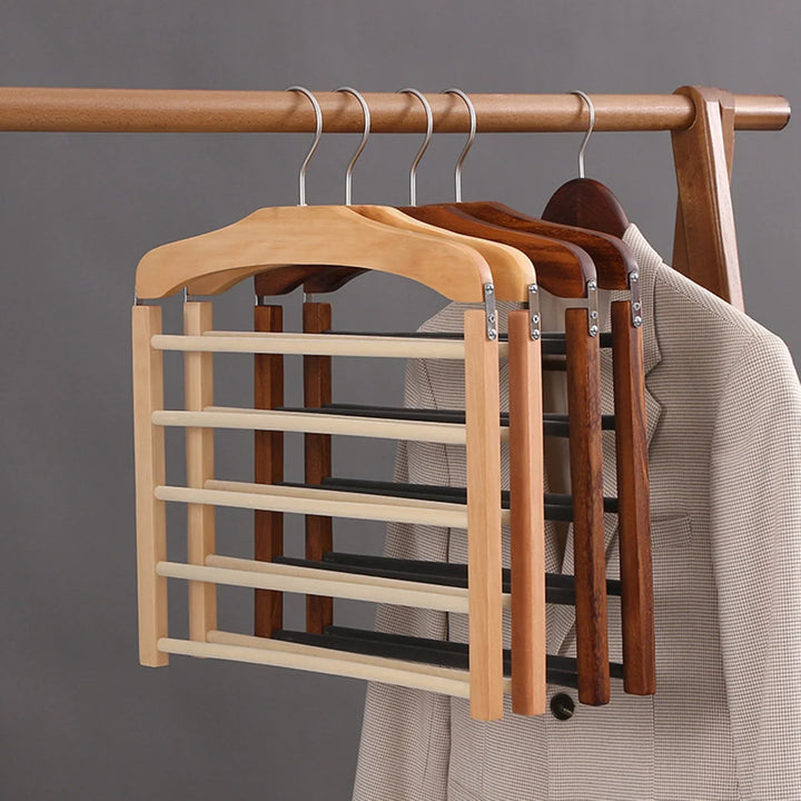 Wooden Clothes Hanger Space Saving with Sturdy Metal Hook | Stornfield