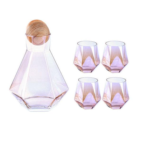Luxury Diamond Shaped Jug and Drinking Glasses Set | Stornfield