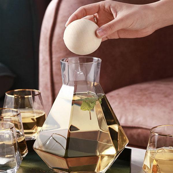 Luxury Diamond Shaped Jug and Drinking Glasses Set | Stornfield