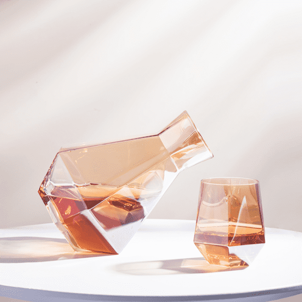 Luxury Diamond Shaped Jug and Drinking Glasses Set | Stornfield