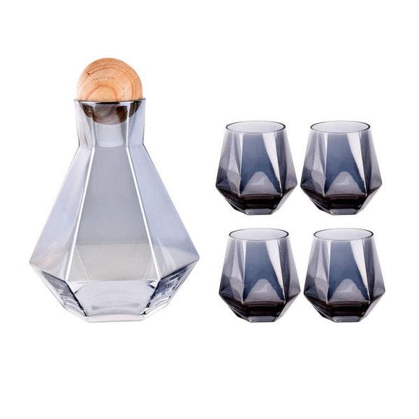 Luxury Diamond Shaped Jug and Drinking Glasses Set | Stornfield