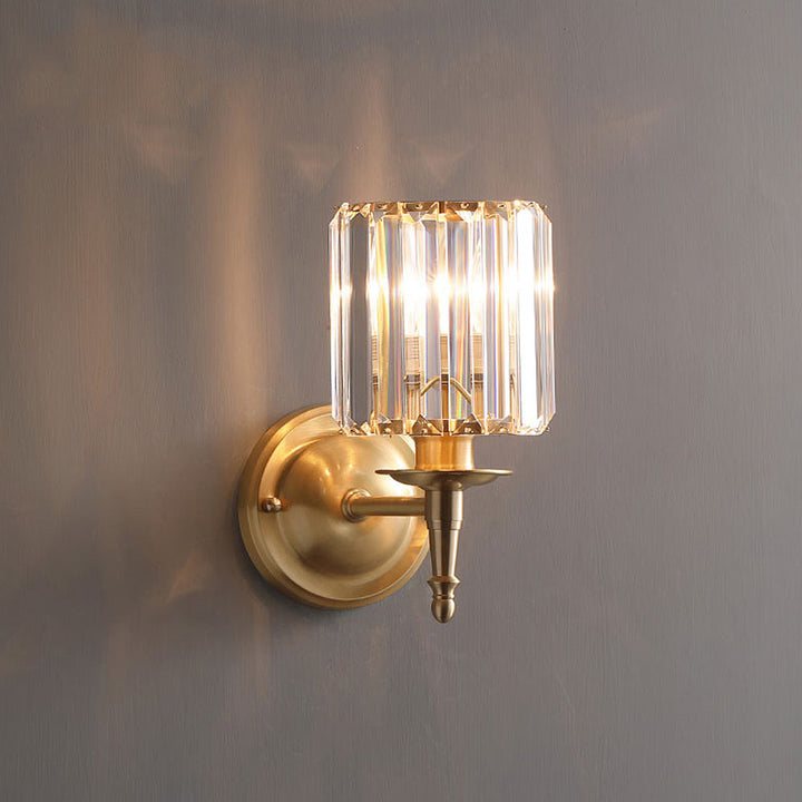 Luxury Clear Crystal Wall Light | Stornfield