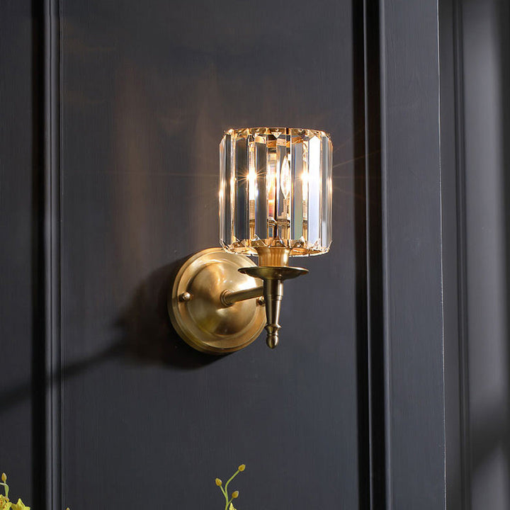 Luxury Clear Crystal Wall Light | Stornfield