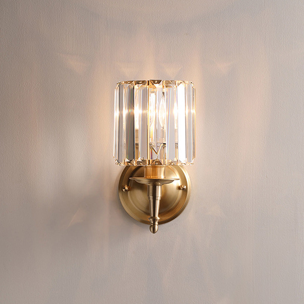 Luxury Clear Crystal Wall Light | Stornfield