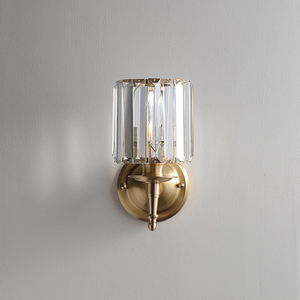 Luxury Clear Crystal Wall Light | Stornfield