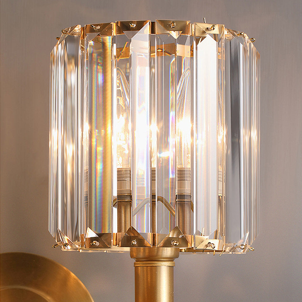 Luxury Clear Crystal Wall Light | Stornfield