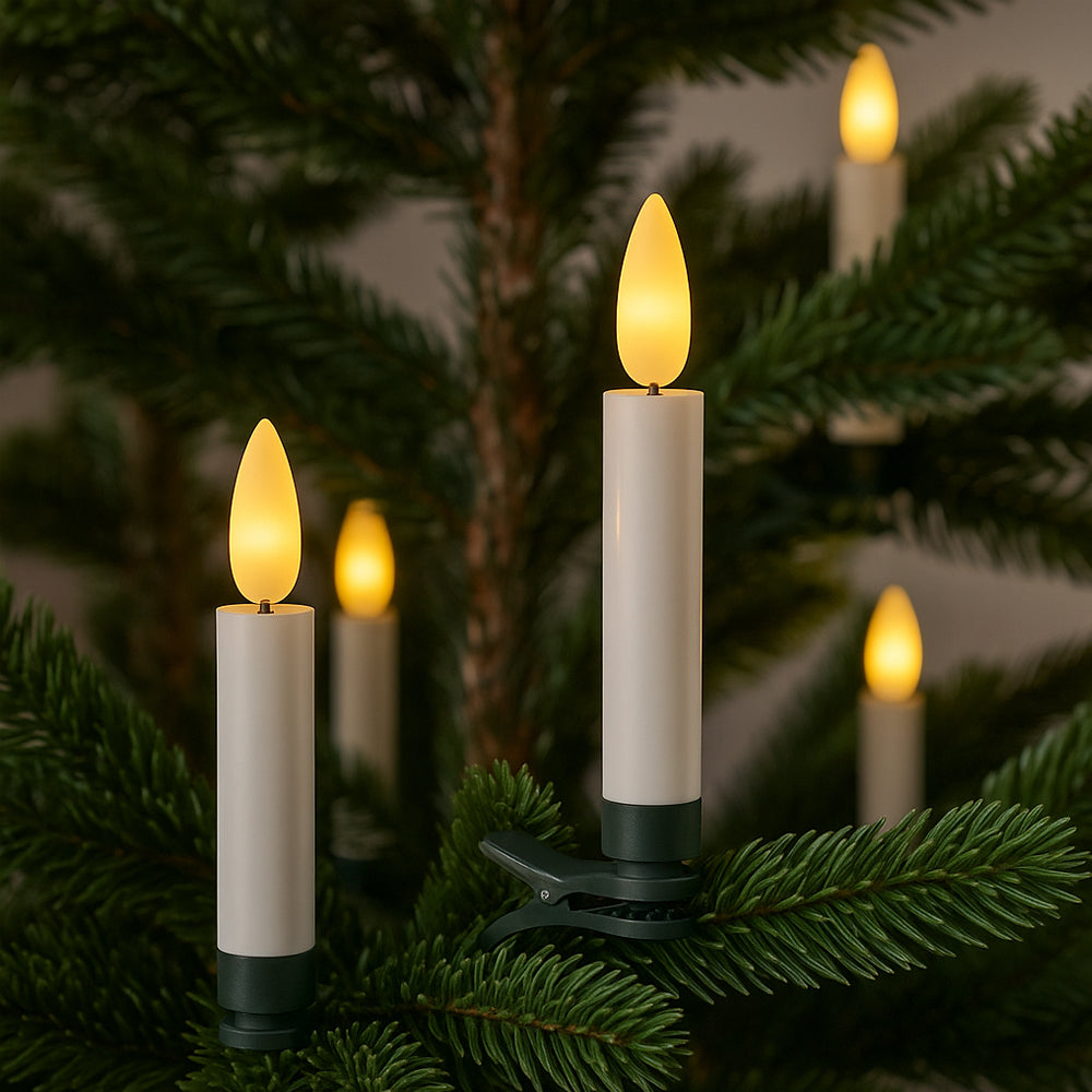 Wireless LED Christmas Tree Candles with Remote Control – 10, 20 or 30 Pieces. | Stornfield