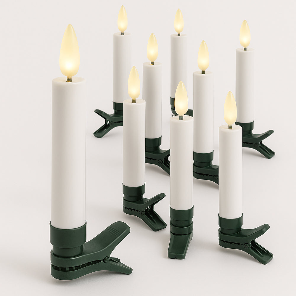 Wireless LED Christmas Tree Candles with Remote Control – 10, 20 or 30 Pieces. | Stornfield