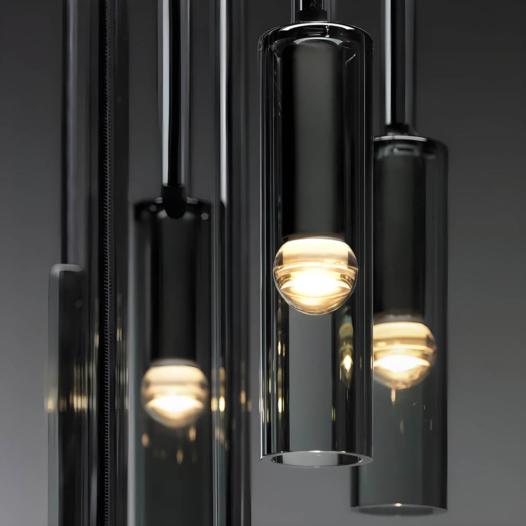 Pendant light made of smoked glass – Elegant design with sparkling light effects | Perfect for living room | Stornfield