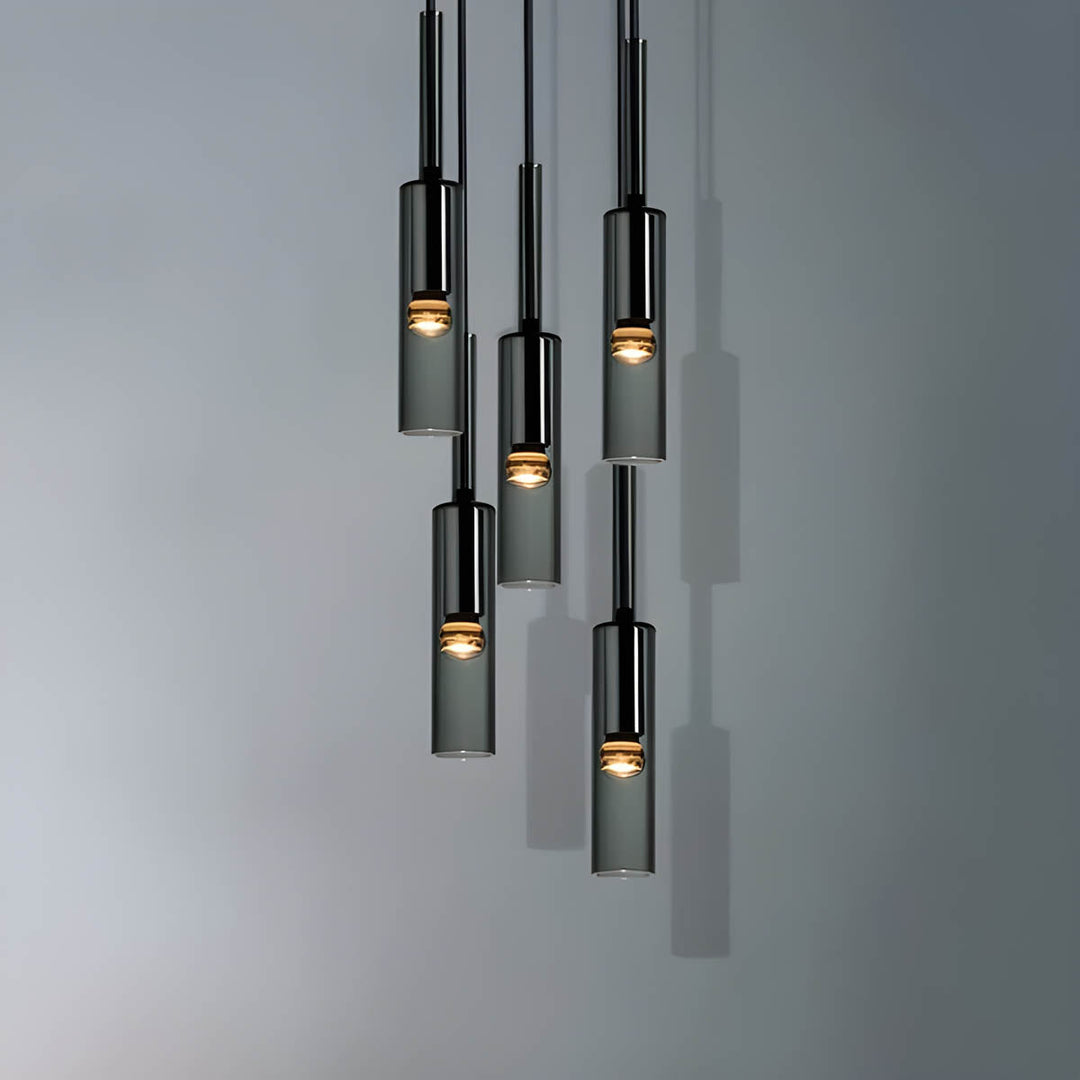 Pendant light made of smoked glass – Elegant design with sparkling light effects | Perfect for living room | Stornfield