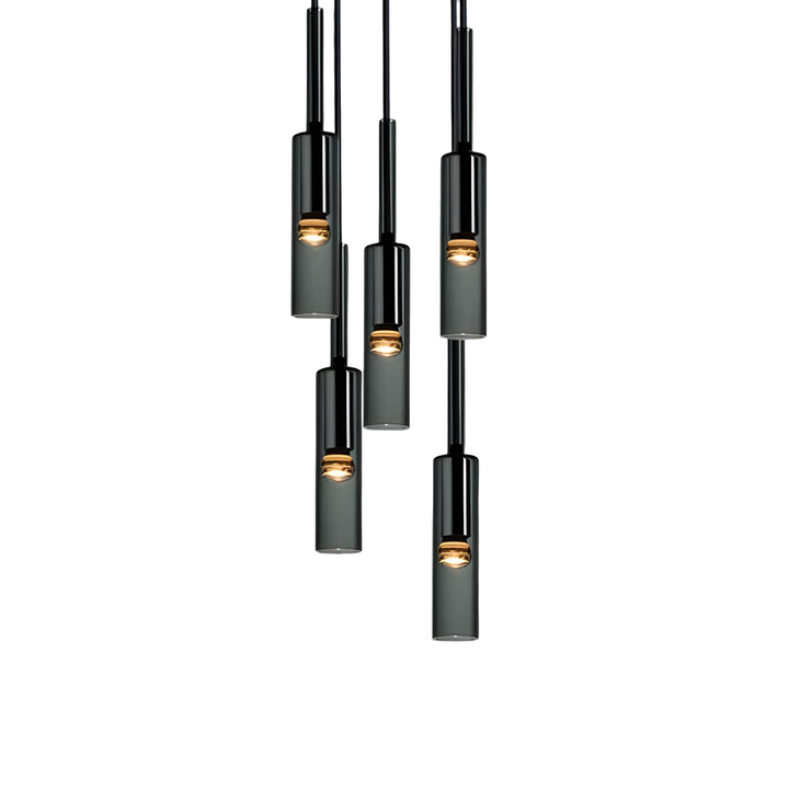 Pendant light made of smoked glass – Elegant design with sparkling light effects | Perfect for living room | Stornfield