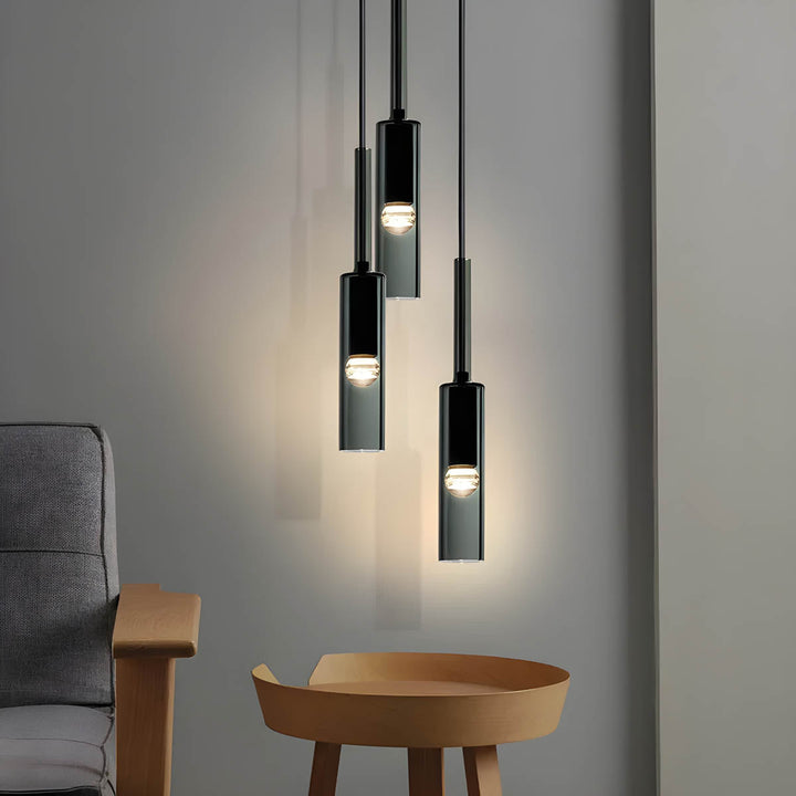 Pendant light made of smoked glass – Elegant design with sparkling light effects | Perfect for living room | Stornfield