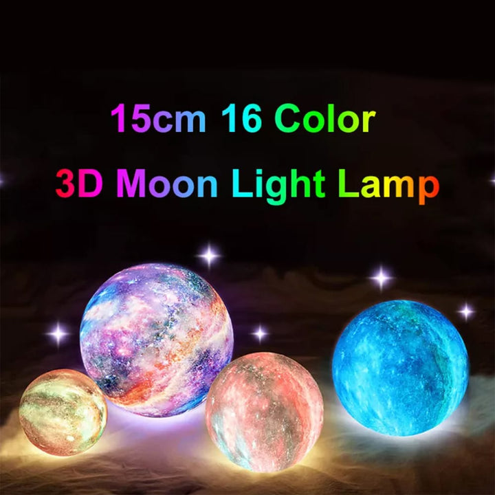 Moon lamp -16 colors - LED - with touch function and remote control | Stornfield