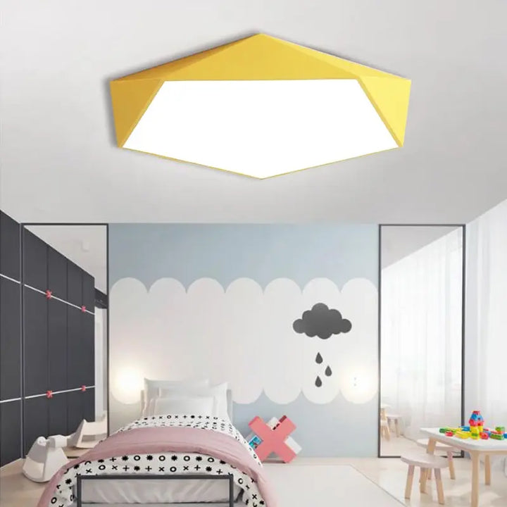 Pentagon LED ceiling light Macaron for modern children's room – Designer ceiling lamp | Stornfield