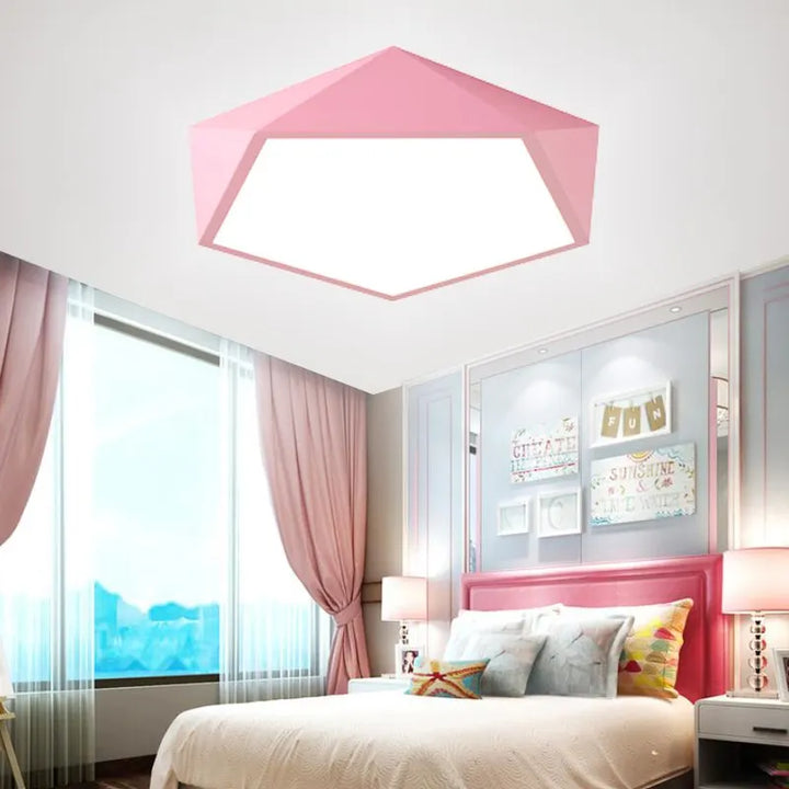 Pentagon LED ceiling light Macaron for modern children's room – Designer ceiling lamp | Stornfield
