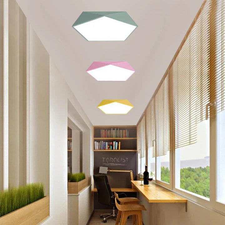 Pentagon LED ceiling light Macaron for modern children's room – Designer ceiling lamp | Stornfield