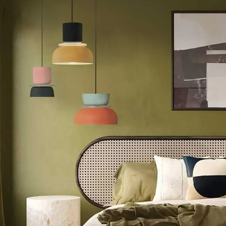 Stornfield | Nordic Color Block Pendant Light Fixture - Modern Hanging Lamp for Kitchen & Dining Room