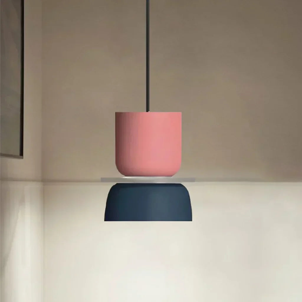 Stornfield | Nordic Color Block Pendant Light Fixture - Modern Hanging Lamp for Kitchen & Dining Room