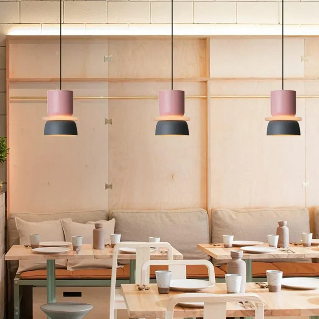 Stornfield | Nordic Color Block Pendant Light Fixture - Modern Hanging Lamp for Kitchen & Dining Room