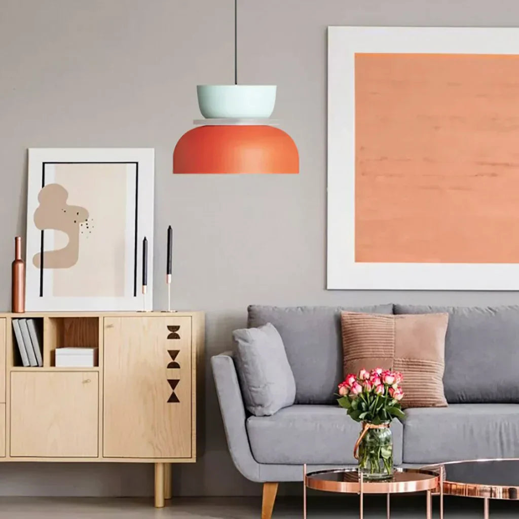 Stornfield | Nordic Color Block Pendant Light Fixture - Modern Hanging Lamp for Kitchen & Dining Room