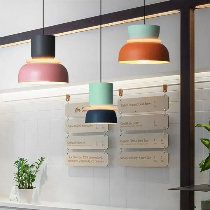Stornfield | Nordic Color Block Pendant Light Fixture - Modern Hanging Lamp for Kitchen & Dining Room