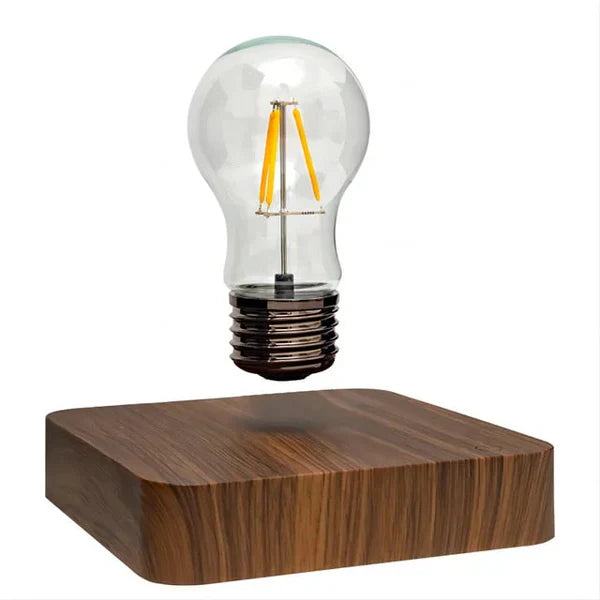 Floating Lightbulb with Walnut Wood Base - LevitaLux | Stornfield