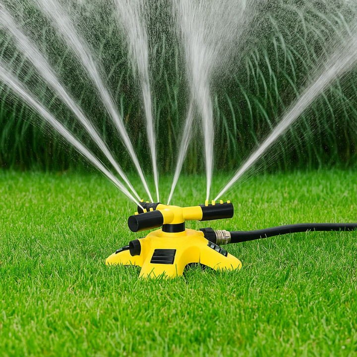 Stornfield | 360° Rotating Lawn Sprinkler | Stable, Multi-Angle Nozzles for Even Coverage in Large Gardens