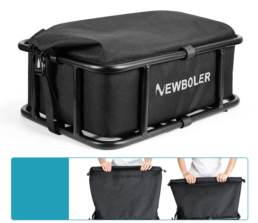 Stornfield | Heavy-Duty Rear Bike Basket with Rack – Large Metal Bicycle Carrier for Groceries, Commutes & E-Bikes