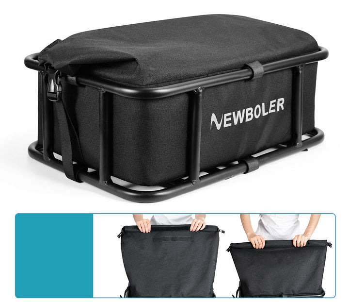Stornfield | Heavy-Duty Rear Bike Basket with Rack – Large Metal Bicycle Carrier for Groceries, Commutes & E-Bikes