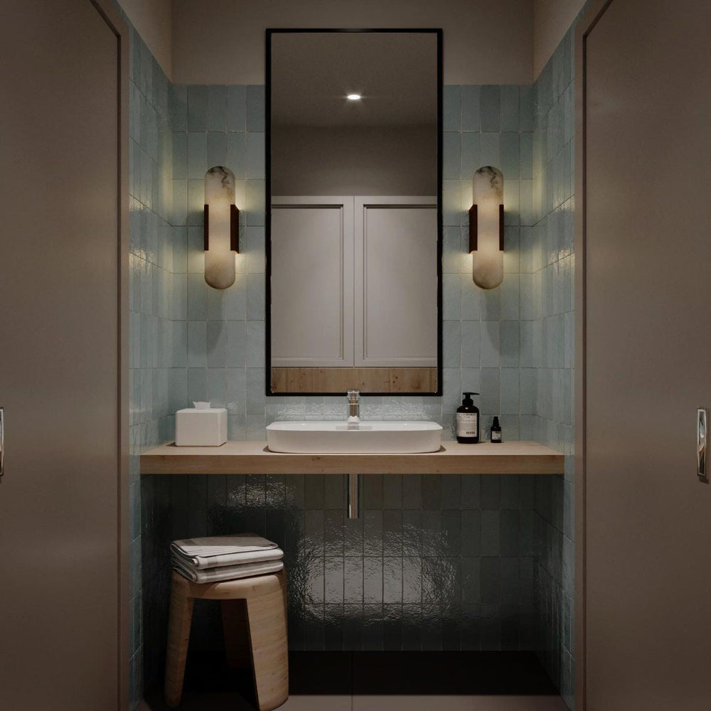 Modern Marble Bedside Sconce Light - Elegant Wall Fixture | Stornfield