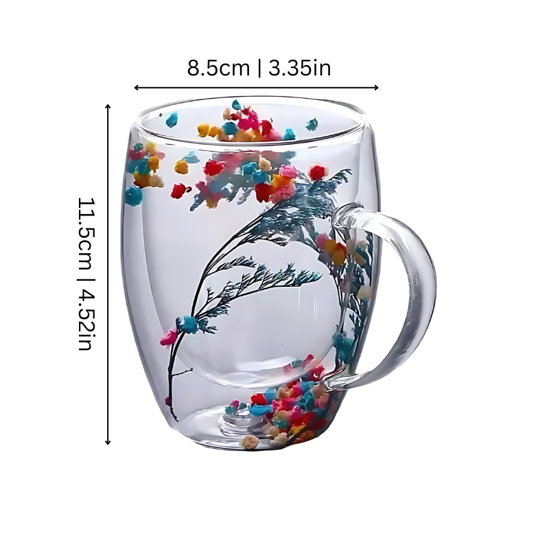 Floral Glass Cup | Stornfield