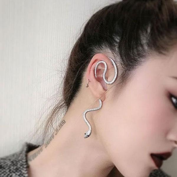 Medusa Hanging Snake Earring | Stornfield