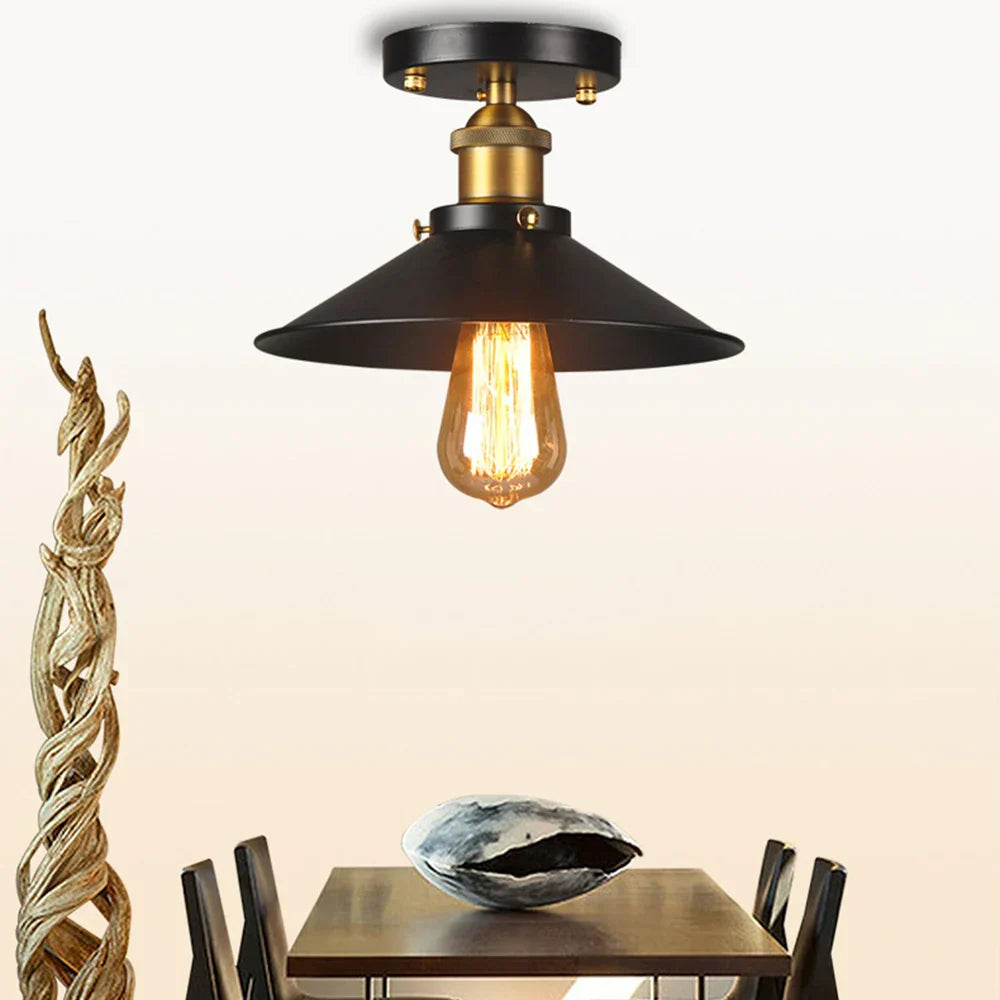 vintage ceiling lamp in industrial style – retro lighting for living room & hallway | Stornfield