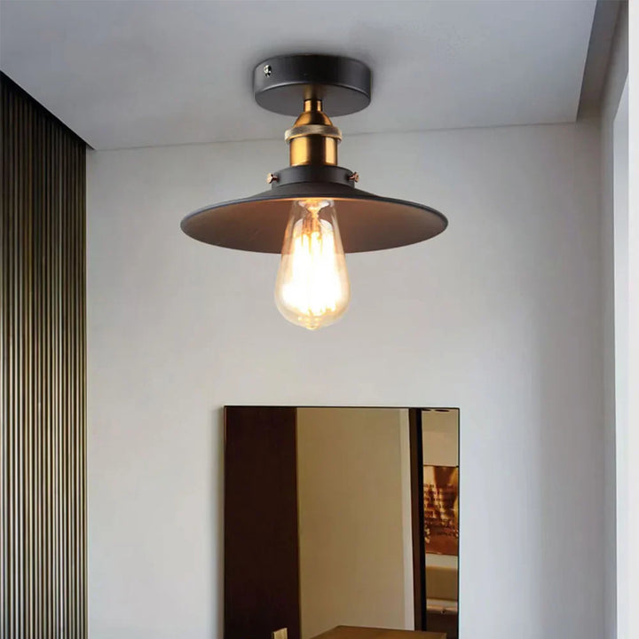 vintage ceiling lamp in industrial style – retro lighting for living room & hallway | Stornfield