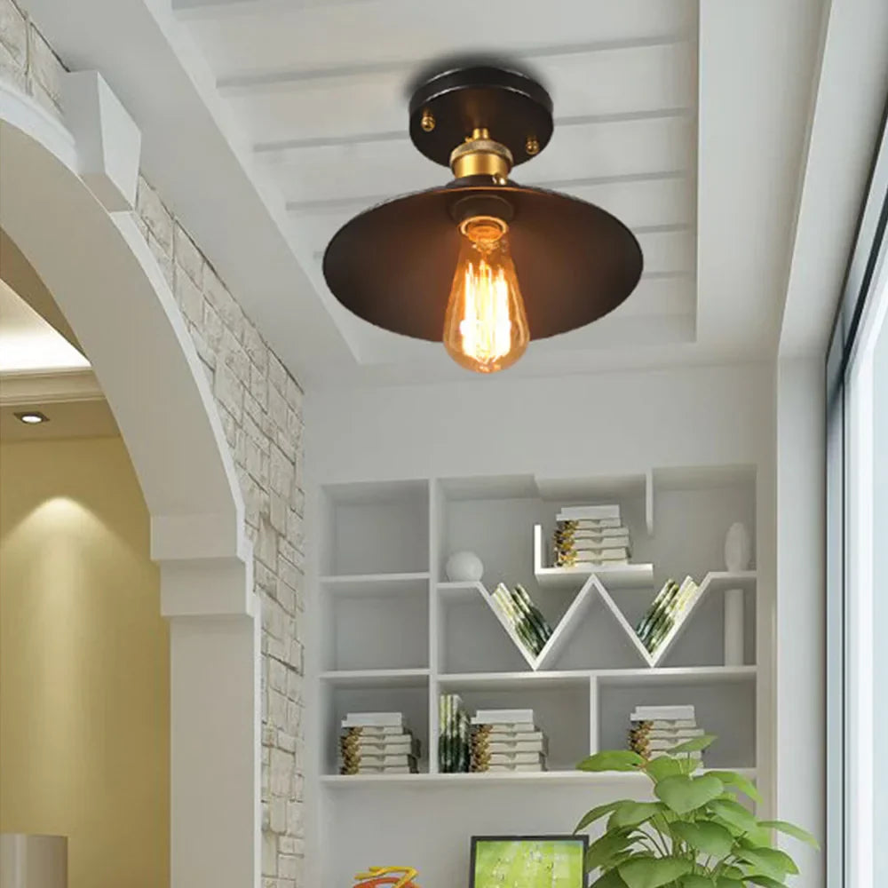 vintage ceiling lamp in industrial style – retro lighting for living room & hallway | Stornfield