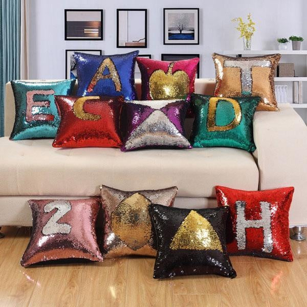 Mermaid Two Tone Sequin Pillow Cover | Stornfield