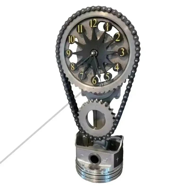 Stornfield | Watch Chain with Movement - Silent Rotating Table Clock
